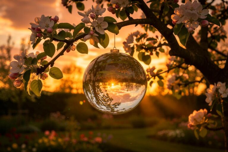 Coraz więcej osób zawiesza lustrzane kulki w swoich ogródkach, ogrodnik tłumaczy ten zadziwiający trend